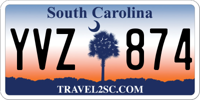 SC license plate YVZ874