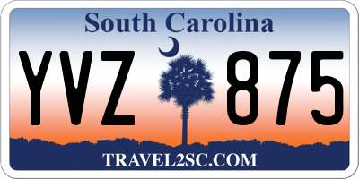 SC license plate YVZ875