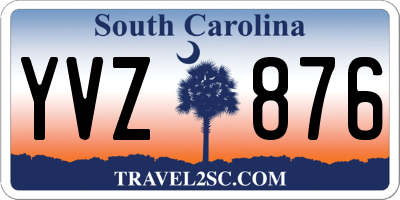 SC license plate YVZ876