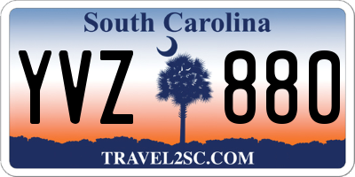 SC license plate YVZ880