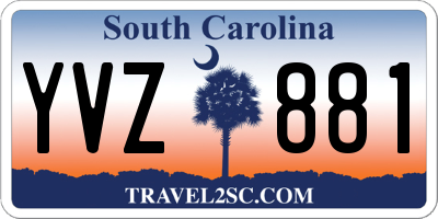SC license plate YVZ881