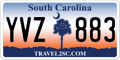 SC license plate YVZ883