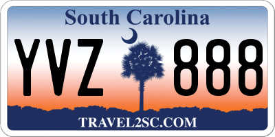SC license plate YVZ888