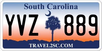 SC license plate YVZ889