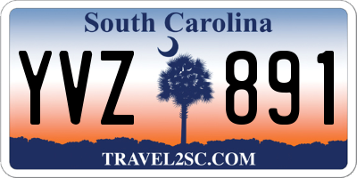 SC license plate YVZ891