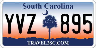 SC license plate YVZ895