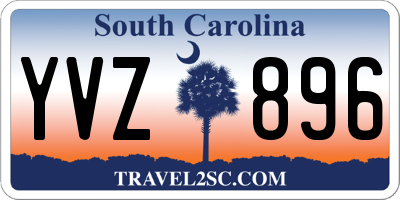 SC license plate YVZ896