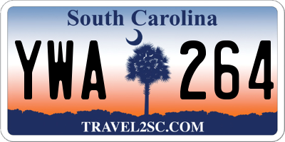 SC license plate YWA264