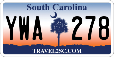 SC license plate YWA278