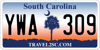 SC license plate YWA309