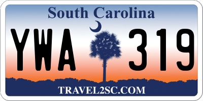 SC license plate YWA319