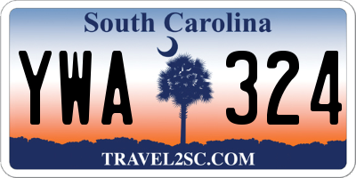SC license plate YWA324