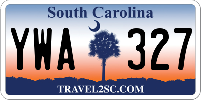 SC license plate YWA327