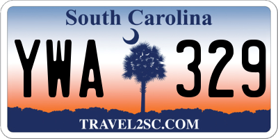 SC license plate YWA329
