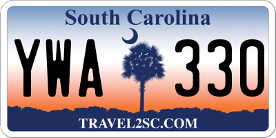SC license plate YWA330