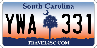 SC license plate YWA331