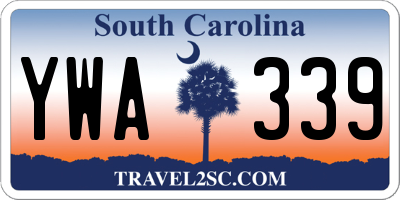SC license plate YWA339