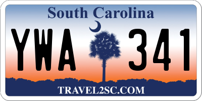 SC license plate YWA341