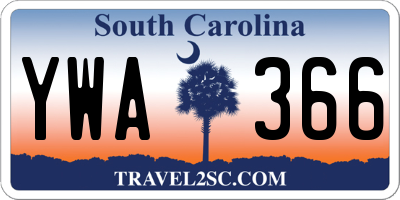 SC license plate YWA366