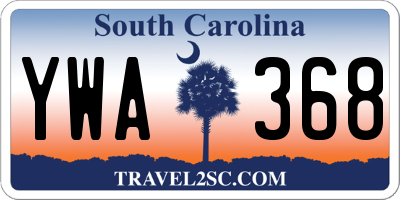 SC license plate YWA368