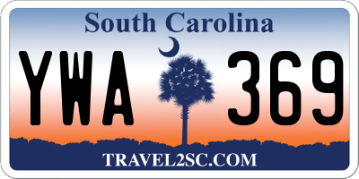 SC license plate YWA369