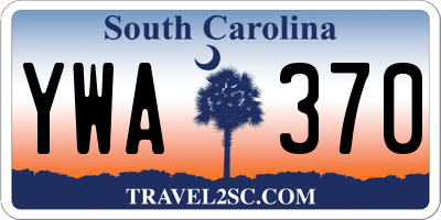 SC license plate YWA370
