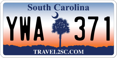 SC license plate YWA371