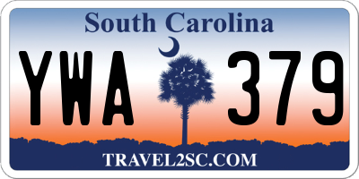 SC license plate YWA379