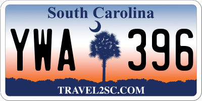 SC license plate YWA396