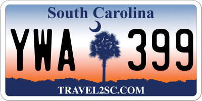 SC license plate YWA399