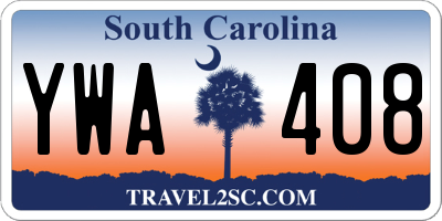 SC license plate YWA408