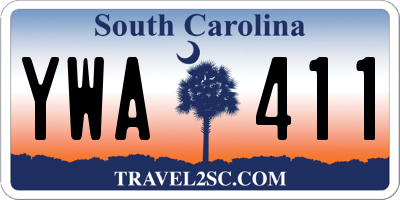 SC license plate YWA411