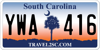 SC license plate YWA416