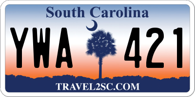 SC license plate YWA421
