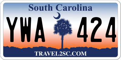 SC license plate YWA424