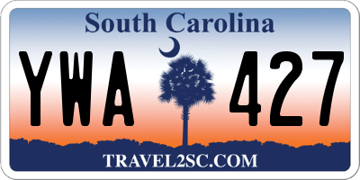 SC license plate YWA427