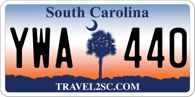 SC license plate YWA440