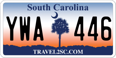 SC license plate YWA446
