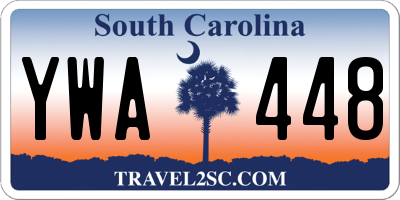 SC license plate YWA448
