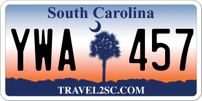 SC license plate YWA457