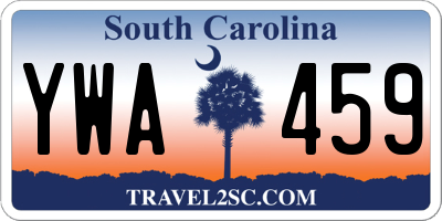 SC license plate YWA459