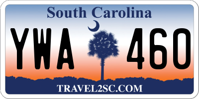 SC license plate YWA460