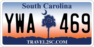 SC license plate YWA469