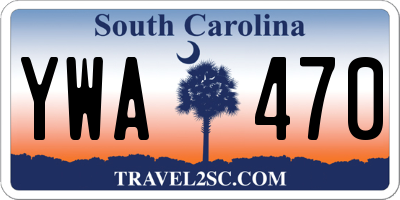 SC license plate YWA470