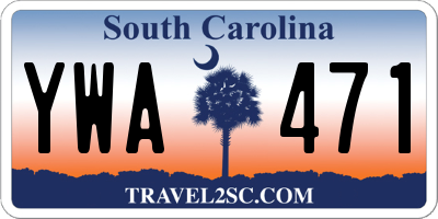 SC license plate YWA471