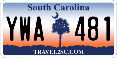 SC license plate YWA481