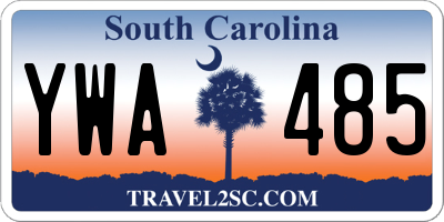 SC license plate YWA485