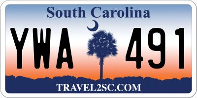 SC license plate YWA491