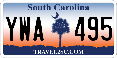 SC license plate YWA495