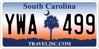 SC license plate YWA499